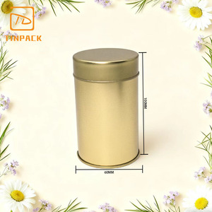 Kaleng teh tutup ganda kedap udara dapat dicetak-utuh kaleng bulat untuk paket teh Herbal aman untuk makanan - Product Image 2