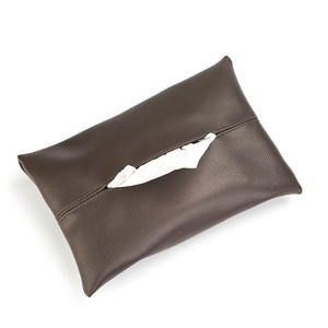 Cubierta de Caja de Pañuelos Cuadrada de Cuero Moderna Personalizada, Porta Servilletas para Sala de Estar y Automóvil - Product Image 1