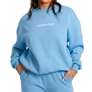 Sweat-shirt à col rond en molleton de coton lourd 420 g/m², fournisseur de premier plan, sweat-shirt à col rond surdimensionné unisexe personnalisé pour femmes - Product Image 4