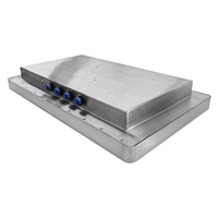 Panel de acero inoxidable sin ventilador para ordenador, montaje resistente al agua IP67 de 19 ''y 21,5'', con sistema Win11