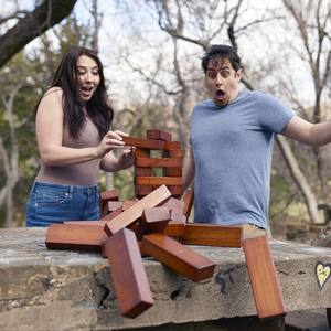 Planche en bois <span class=keywords><strong>jeu</strong></span> d'empilage bricolage n'importe quelle forme tour <span class=keywords><strong>de</strong></span> culbutage éducatif bois <span class=keywords><strong>jeu</strong></span> <span class=keywords><strong>de</strong></span> cour classique - Product Image 5