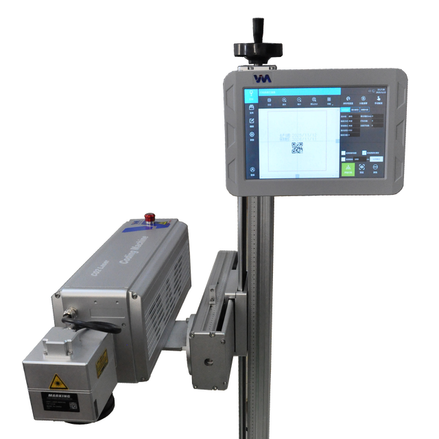 High Speed Online Flying CO2 Laser Marking Machine for Coding Date on Bottle 20w 30w Fiber Laser Printer