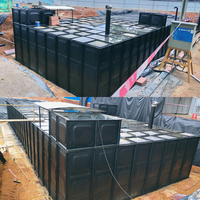 Réservoir d'eau enterré modulaire BDF en acier inoxydable 304, taille personnalisée 10000L/h, réservoir de stockage d'eau souterrain boulonné