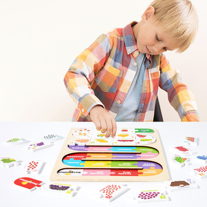 Alphabet en bois <span class=keywords><strong>orthographe</strong></span> mots Puzzle jeu jouets enfants Montessori jouets apprentissage précoce jouets éducatifs - Product Image 4