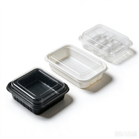 Boîte blister transparente en PET pour aliments, présentoir de vente au détail, conteneur multi-compartiments pour l'emballage de pâtisseries et de snacks