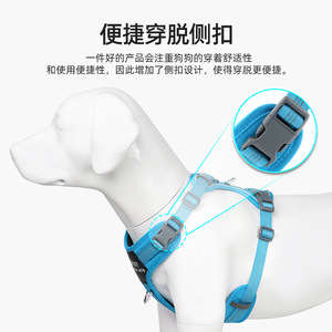 Arnés para perros, chaleco ajustable, transpirable, acolchado, duradero, reflectante, para perros pequeños y medianos - Product Image 4