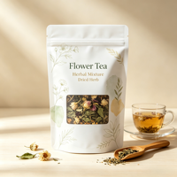 Sachet Doypack Mat avec Impression Numérique Personnalisée et Barrière Anti-Humidité pour Emballage de Thé aux Fleurs, Mélange d'Herbes et Herbes Séchées