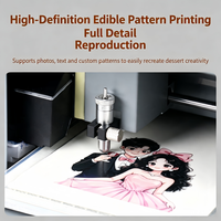 Máquina de Corte y Impresión Automática de Fondant de Producción Rápida, Impresión Inteligente y Corte de Precisión para Diseño de Decoración de Pasteles de Panadería