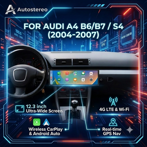 หน้าจอแอนดรอยด์ 15 ขนาด 14.9 นิ้ว รองรับ Carplay สำหรับรถยนต์ Audi A4/ B6/ B7/ <span class=keywords><strong>S4</strong></span> ปี 2004-2007 เครื่องเล่นมัลติมีเดียพร้อมระบบนำทาง GPS ในรถยนต์ - Product Image 1