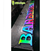 Letrero Comercial LED 3D Personalizado, Letras de Canal LED, Color Mágico Iluminado, Controlado por Bluetooth, Decoración Direccional para Tiendas en Exteriores