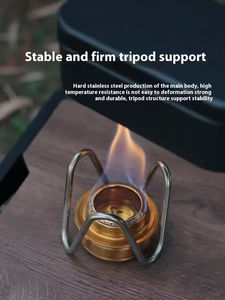 Support de réchaud à alcool portable en acier inoxydable avec conception détachable pour toutes les saisons, pique-nique en plein air, camping - Product Image 2