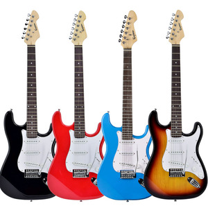 Straocaster-guitarra eléctrica para principiantes, instrumento musical prs, bobina única, color rojo, venta <span class=keywords><strong>directa</strong></span> de fábrica - Product Image 1