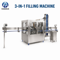 Solution clé en main complète pour la production d'eau potable pure en bouteilles en verre et en PET, ligne de production d'eau monobloc avec rinçage, remplissage et bouchage