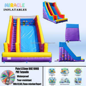 Château <span class=keywords><strong>gonflable</strong></span> professionnel de qualité supérieure, toboggan aquatique <span class=keywords><strong>gonflable</strong></span> extérieur tropical avec palmiers, idéal pour la location événementielle - Product Image 2