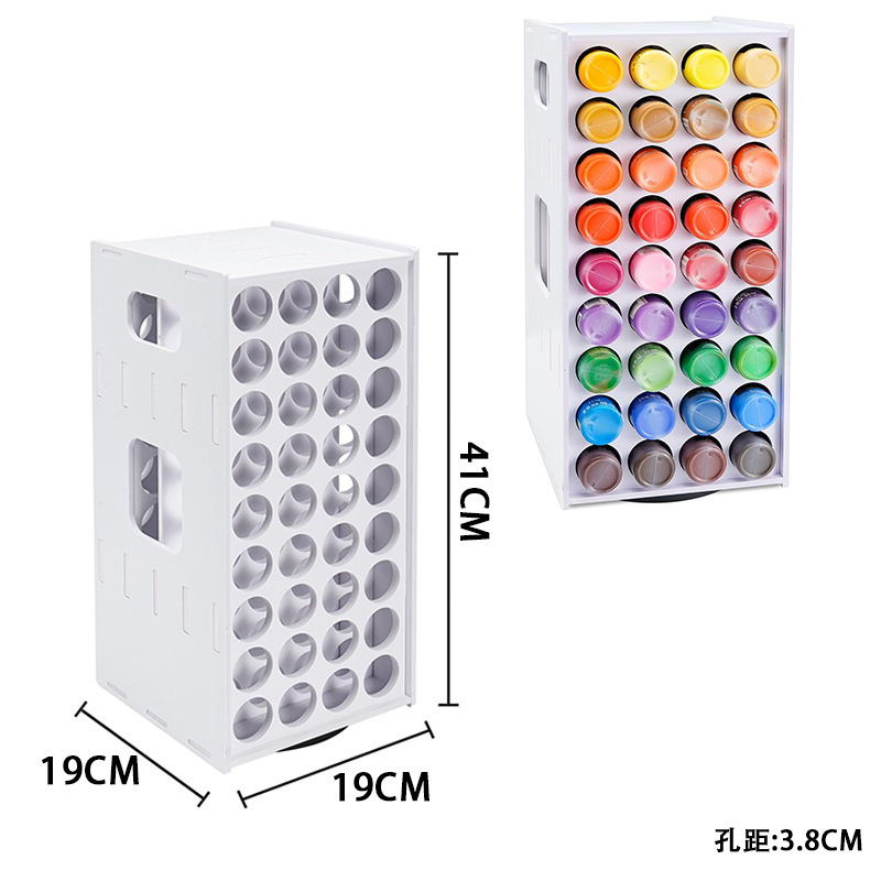 72-hole paint storage rack [rotatable]