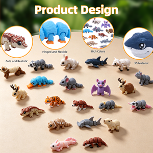 Giocattoli di Animali Selvatici Personalizzati con Stampa 3D, Articolazioni Mobili, Statuette Mini Multicolore in PLA, Giocattoli Educativi per Bambini, Fornitura all'Ingrosso - Product Image 2