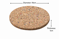 DINGYE Vente en gros de sous-verres ronds multicolores en liège naturel résistant à la chaleur pour la maison et la cuisine