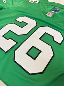 قميص كرة القدم الأمريكية للرجال والأطفال مطرز بالكامل لفريق فيلادلفيا، رقم 1 هيرتس، 26 باركلي، 6 سميث، 33 دي جين، 62 كيلسي، 11 براون - Product Image 5