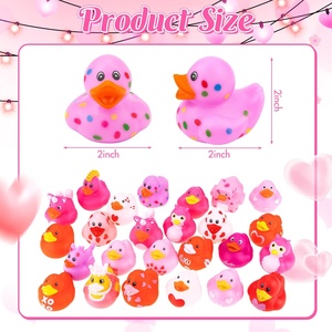 Serie del Día <span class=keywords><strong>de</strong></span> San Valentín lote impreso personalizado PVC goma pato en forma <span class=keywords><strong>de</strong></span> bañera juguetes <span class=keywords><strong>de</strong></span> baño con diseños <span class=keywords><strong>de</strong></span> patrones - Product Image 2