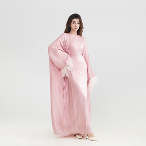 <span class=keywords><strong>Robe</strong></span> <span class=keywords><strong>longue</strong></span> ouverte de bonne qualité à <span class=keywords><strong>la</strong></span> mode Cardigan d'été <span class=keywords><strong>Robe</strong></span> musulmane élégante - Product Image 5