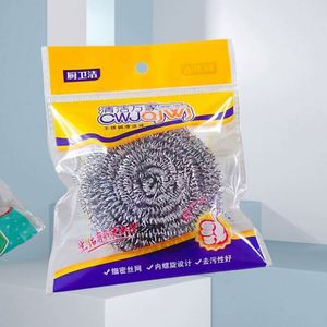 Éponges en laine d'acier, tampons de nettoyage flexibles, boules de nettoyage pour cuisine, éponges métalliques 410 pour laver la vaisselle, les casseroles, les poêles et les éviers - Product Image 2