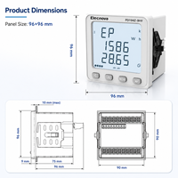 Compteur de puissance triphasé multifonction 96x96 avec RS485 Modbus RTU pour la surveillance énergétique des appareils de commutation