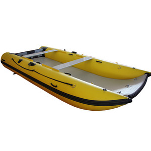 The best mini cat boat floating catamaran inflatable boat 11' Yellow