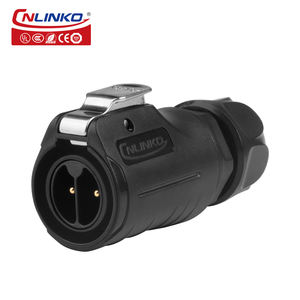 Cnlinko IP68 LP 20 2 Pin plastik konektor penerbangan kabel sekrup melingkar tahan air 2 Pin laki-laki perempuan konektor LED konektor - Product Image 2