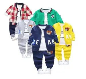 Fuyu quần áo trẻ em For1-3 tuổi của cậu bé mùa thu chất lượng cao ba mảnh bé mùa thu phù hợp với
