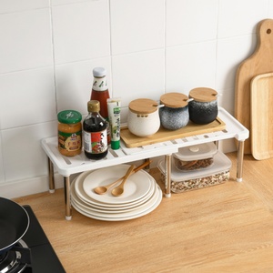 Custom Logo/Color Kitchen Closet Organizer Storage <b>Rack</b> Cabinet <b>Shelf</b> Plastic Spice <b>Rack</b> <b>Shelf</b> Tabletop Storage Seasoning <b>Rack</b> - Product Image 5