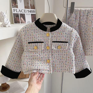 2025 Winter Freizeitkleidung-Set für Mädchen Kleinkinder Kurze Verdickte Jacke + Plissierter Rock 2-Teiliges Kinderoutfit für 2-7 Jahre - Product Image 2