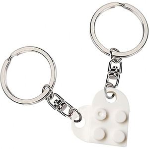 Llavero de Corazón para el Día de San Valentín, Bloques de Construcción Acrílicos, Juego de 2 Piezas para Parejas, Regalos de Amor para Novio y Novia - Product Image 1