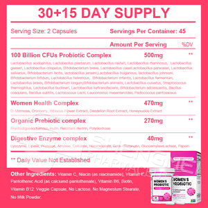 Capsules de probiotiques pour femmes en gros OEM, compléments alimentaires pour la santé, capsules pour la santé vaginale et urinaire des femmes - Product Image 2