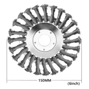 Steel Wire Brush High Performance Crimped Steel Wire Weeding Brush Round Weeding Twist Wire Wheel Brush