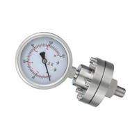 High Precision Stainless Steel Diaphragm Pressure Gauge Shock Resistant Corrosion Resistant Industrial Pressure Gauge