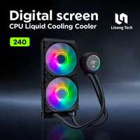 Pendingin Cair CPU ARGB 240mm Berkinerja Tinggi dengan Radiator Aluminium dan Bearing Cair untuk Intel LGA115x untuk Casing Komputer AM4 AM5