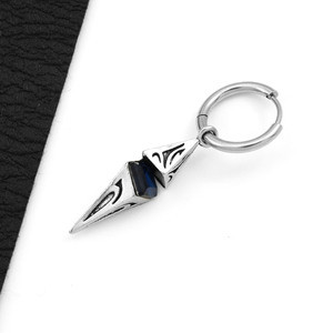 Boucles d'oreilles pendantes unisexes plaquées argent, design étoile rétro, style simple et tendance, vente en gros de bijoux 2026 - Product Image 5