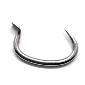 1OUTKIT 1 pièce/lot Hameçons triples de pêche en acier à haute teneur en carbone, hameçons artificiels rigides et courbés rouges pour leurres, pour rivière, tailles 4 <span class=keywords><strong>6</strong></span> 8 10 - Product Image 2