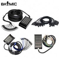 Câble serpent personnalisable 8 10 12 16 24 32 canaux 20 30 50 mètres XLR signal audio scène performance câble serpent