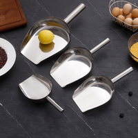 Pelle à nourriture en acier inoxydable, pelle à farine, pelle à glace, cuillère à bonbons, cuillère à grains de café, cuillère multifonctionnelle pour glace et aliments