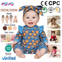 Vêtements pour poupées reborn en gros : Combinaison à imprimé floral, bandeau à nœud, robe, accessoires, cadeaux de bienvenue, en vinyle