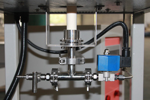 Phòng thí nghiệm 1400C lò ống thẳng đứng lò chân không hình ống điện với chiều dài 300mm khu vực sưởi ấm đơn trang bị thiết bị Hydro - Product Image 3