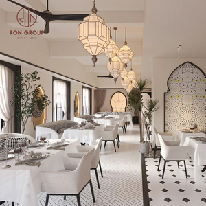 Ensemble de mobilier de mariage pour hôtel de luxe, chaises et tables en tissu blanc, canapé de salle à manger, ensemble de café pour restaurant, banquet - Product Image 1