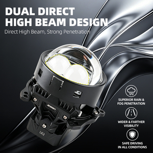 เลนส์โปรเจคเตอร์ SANVI LK2 Bi Led แบบ Dual Direct Emission สำหรับไฟหน้ารถยนต์ 6000K 15000 ลักซ์ ชุดอัพเกรดไฟสูง - Product Image 2
