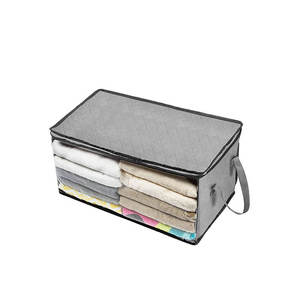 Organisateur de vêtements rectangulaire gris grande capacité avec fenêtre pour chambre à coucher, type autoportant - Product Image 4