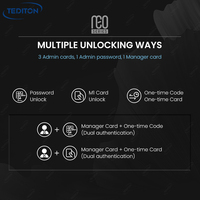 Serrure à combinaison Tediton NEO pour casiers, armoires en bois, casiers numériques, serrure à carte RFID, serrure électronique NFC pour armoire