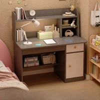 Bureau d'ordinateur multifonctionnel en bois avec étagère intégrée – Design minimaliste pour la maison, la chambre, le bureau d'étudiant, l'écriture et le rangement