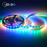 Bande LED RVB/RVBW à pixels adressables CE ROHS ETL certifiée, modèle Ws2811 Ws2814A, 24 V CC, 30/60 LED/M, 12 mm, idéale pour Noël - Vente chaude
