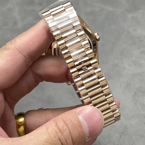 Montre automatique de luxe pour homme sur mesure, saphir bleu ciel, verre en cristal chocolat, étanche, fabrication de précision - Product Image 2