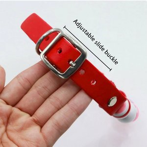 Diy कस्टम सिलिकॉन एक्सेसरीज़ पत्र पालतू हार समायोज्य pvc वाटरप्रूफ एंटी-लॉस बीड कुत्ते के नाम के साथ कुत्ते कॉलर - Product Image 5